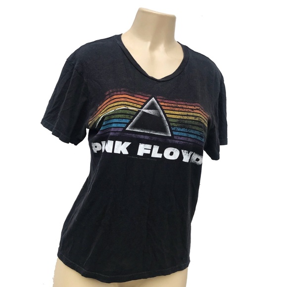 Vintage Tops - SOLD -Vintage Black & Rainbow Pink Floyd T-Shirt M
